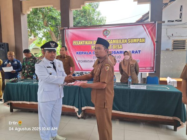 Pelatikan Dan Pengambilan Sumpah Jabatan Kepala Dusun Losari Barat Desa Sidoharjo