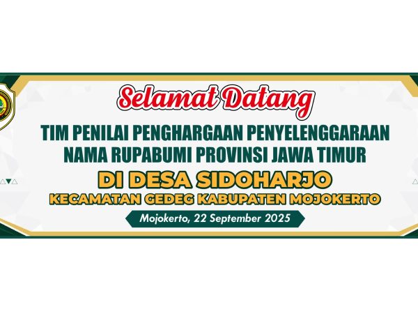 TIM PROVINSI JAWA TIMUR MENINJAU PENYELENGGARAAN NAMA RUPABUMI DI DESA SIDOHARJO