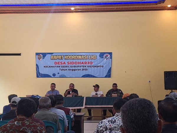 Perkuat Sinergi dan Peran LKD, Pemdes Sidoharjo kecamatan Gedeg Selenggarakan Rapat Koordinasi