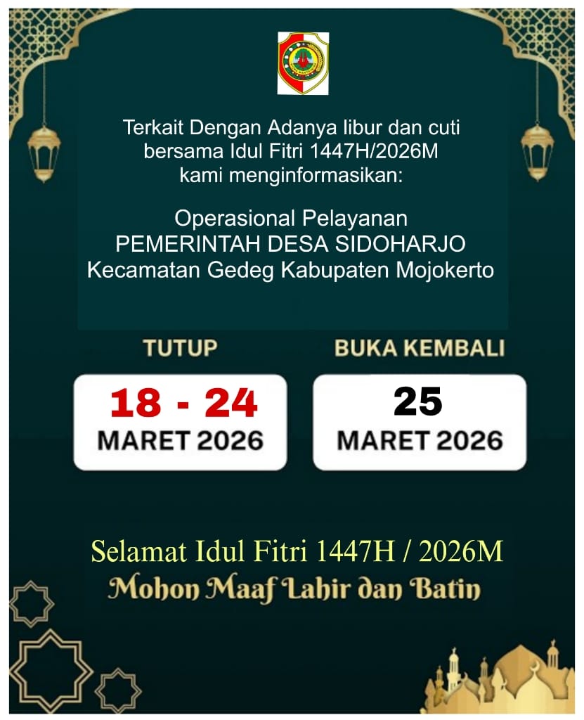 Pengumuman libur dan cuti bersama Idul Fitri 1447H / 2026M