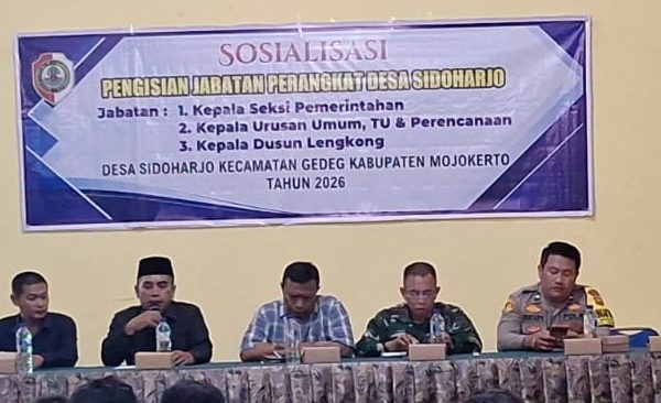 Sosialisasi Mengawali Proses Pengisian Jabatan Perangkat Desa Sidoharjo Kecamatan Gedeg
