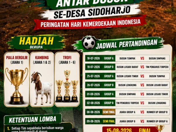 Kesenian Reog Memeriahkan Laga Final Piala Kepala Desa Sidoharjo